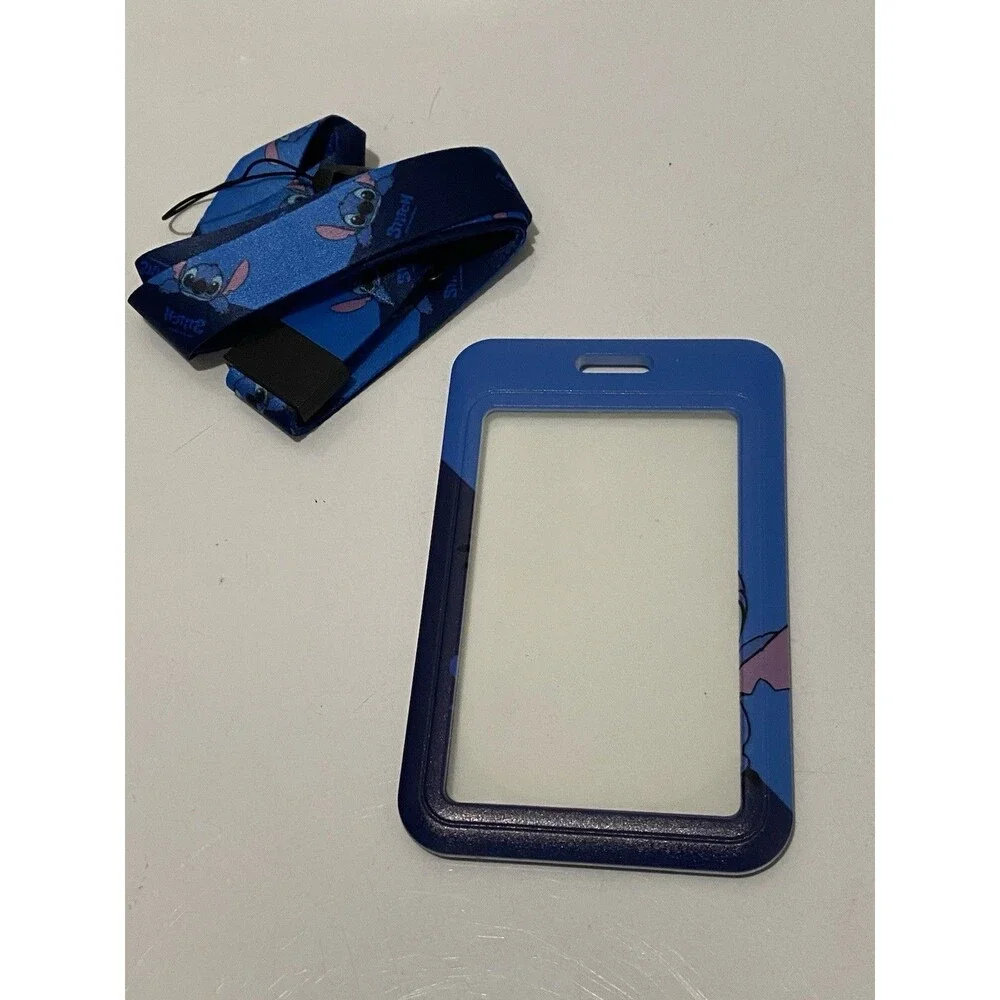 Disney Lilo & Stitch Blue ID Badge Holder with Matching Lanyard